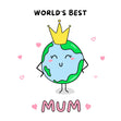 World's Best Mum Bomb 3D Cube Card