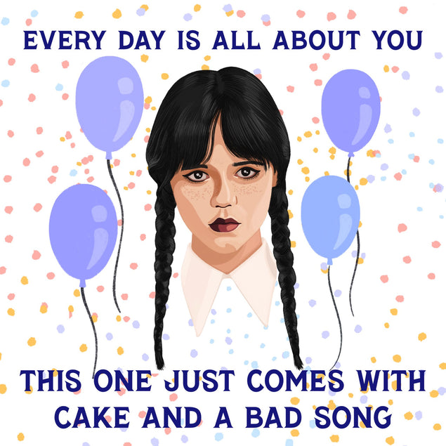 Wednesday Party Balloon Card - 1