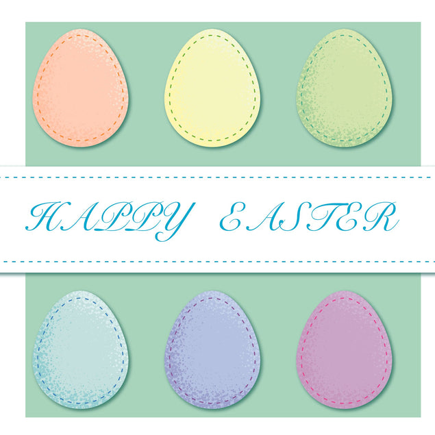 Colourful Eggs Easter Card