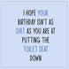 Toilet Seat Card
