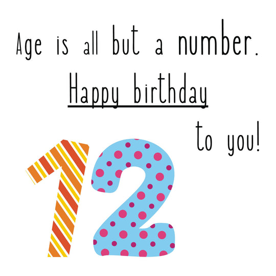 Happy 12th Birthday To You! Card