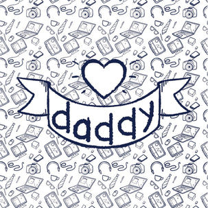 Daddy Heart Doodle Card