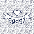 Daddy Heart Doodle Card