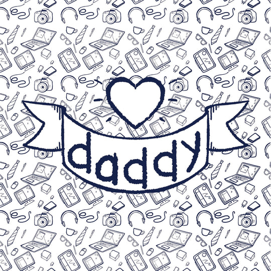 Daddy Heart Doodle Card