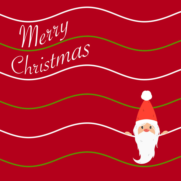 Red Background Santa Merry Christmas