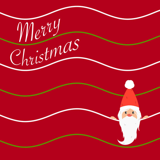 Red Background Santa Merry Christmas