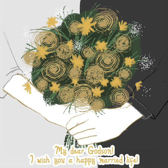 Happy Wedding Day Godson Flower Bouquet