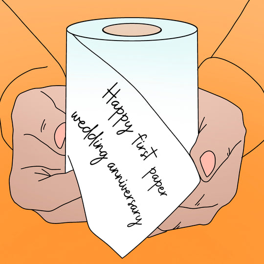 Happy 1st Anniversary Paper Towel