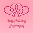 Happy 20th Anniversary Pink Hearts