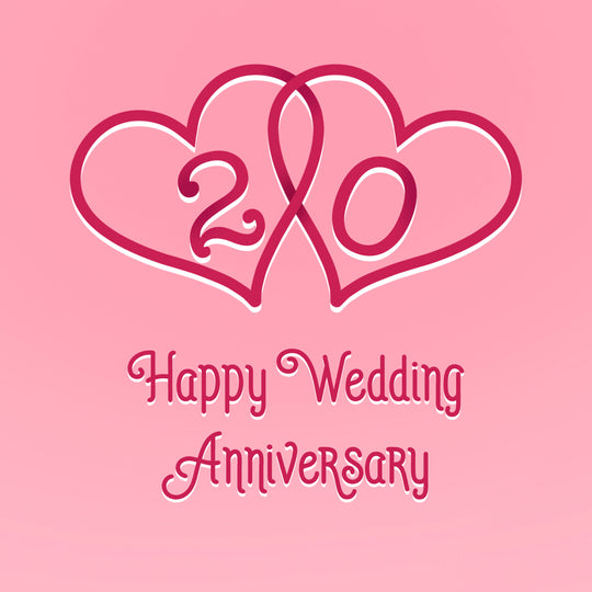 Happy 20th Anniversary Pink Hearts