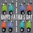 Colorful Lambretta Scooters Happy Father's Day