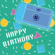 Happy Birthday Blue Camera