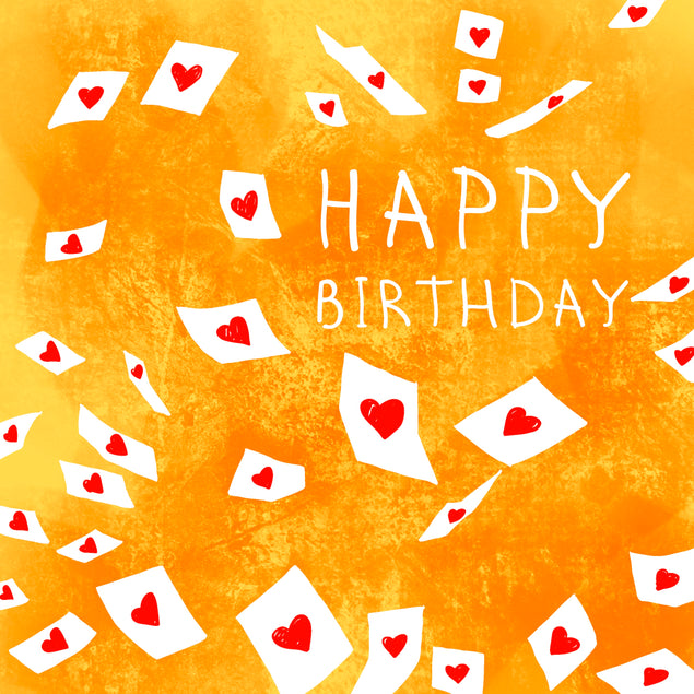 Happy Birthday Hearts Card