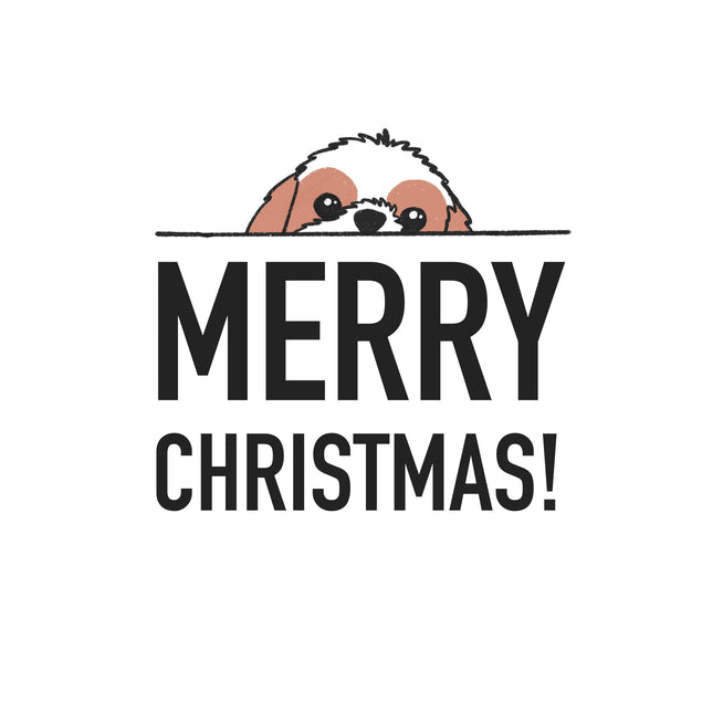 Merry Christmas Cute Shih-Tzu Puppy Card Season_Christmas Seo_Shih Tzu