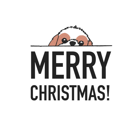Merry Christmas Cute Shih-Tzu Puppy Card