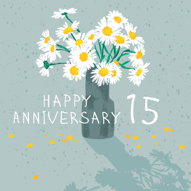 Happy 15th Anniversary Daisies Bouquet