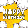 Happy Birthday Comic Clouds