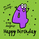 Funny Numbers Happy 4th Birthday Daughter