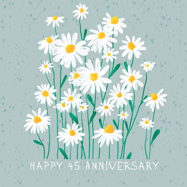 Happy 45th Anniversary Cute Daisies