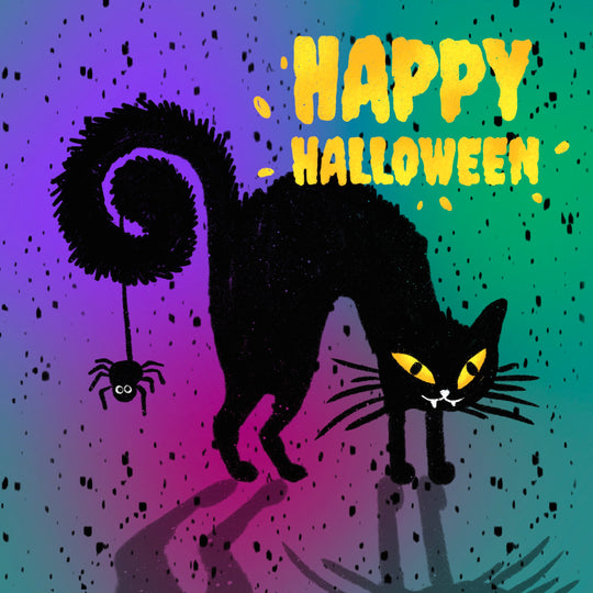 Spooky Black Cat Happy Halloween