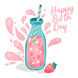 Strawberry Milkshake In A Bottle Happy Birthday