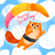 Happy Birthday Ginger Cat Skydiving