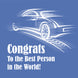 Blue Background Abstract Car Congrats To The Best Person