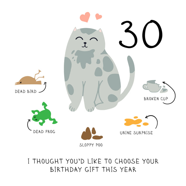 Choose Your Birthday Gift Happy 30th Birthday 
