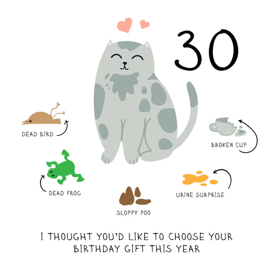 Choose Your Birthday Gift Happy 30th Birthday