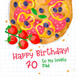 Happy 70th Birthday Dad Pizza And Tomatoes