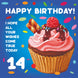 Happy 14th Birthday Cupcake Card