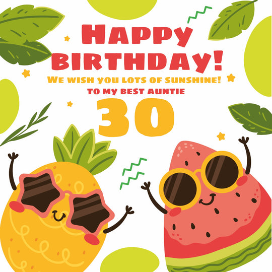Happy 30th Birthday Best Auntie Card