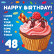 Happy 48th Birthday Cupcake Card