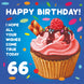 Happy 66th Birthday Cupcake Card