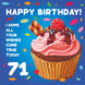 Happy 71st Birthday Cupcake Card
