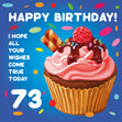 Sweet Cupcake Happy 73rd Birthday