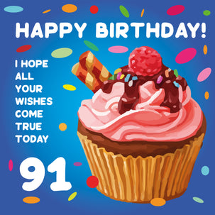 Sweet Cupcake Happy 91st Birthday