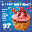 Sweet Cupcake Happy 97th Birthday