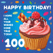 Happy 100th Birthday Cupcake Card