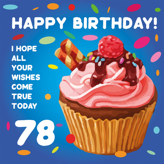 Sweet Cupcake Happy 78th Birthday