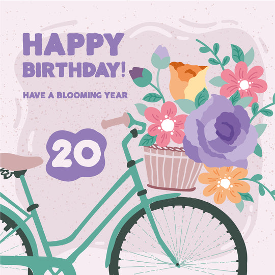20th Birthday Have A Blooming Year Card