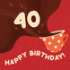 Happy 40th Birthday Coffee Card