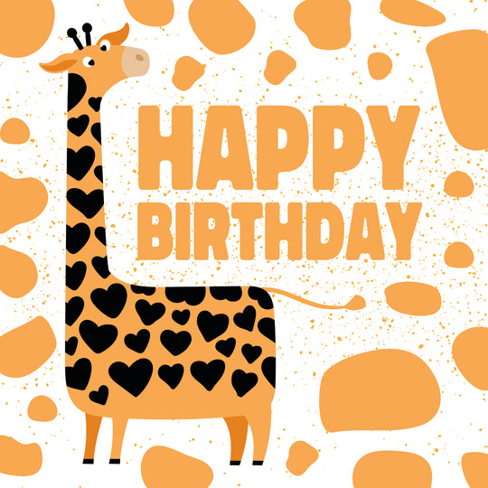 Happy Birthday Giraffe Card