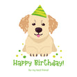 Happy Birthday Cute Golden Retriever Puppy