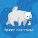 Merry Christmas Cute Polar Bear Card