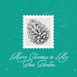 Green Themed Cone Stamp Christmas Card Season_Christmas Seo_For Great Grandad Seo_For Great Grandma