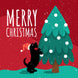 Black Border Terrier Merry Christmas Card