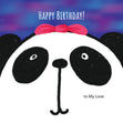 Purple Blue Background Panda Happy Birthday My Love
