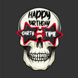 Happy Birthday Skull Wearing Glasses