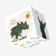New Year's Tree Merry Christmas Confetti-exploding Greetings Card